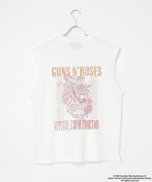 VENCEEXCHANGE（ヴァンスエクスチェンジ）の「「Guns N' Roses ガンズ・アンド・ローゼズ 」ノースリＴ バンドT（タンクトップ・メンズ・ホワイト/ブラック・L/M/LL）」の20枚目の写真