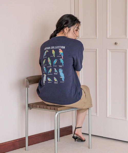 studio CLIP(スタディオクリップ)の「【daily CLIP】bird guide BIGTシャツ(Tシャツ/カットソー・レディース・ホワイト/ネイビー/ボルドー・FREE)」の21枚目の写真