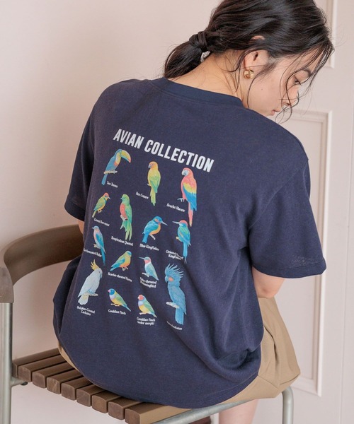 studio CLIP(スタディオクリップ)の「【daily CLIP】bird guide BIGTシャツ(Tシャツ/カットソー・レディース・ホワイト/ネイビー/ボルドー・FREE)」の20枚目の写真