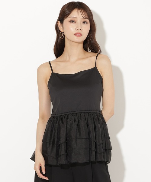 AND COUTURE（アンドクチュール）の「ペプラムキャミセットレースブラウス（シャツ/ブラウス・レディース・オフホワイト/ブラウン/ブラック・FREE）」の15枚目の写真