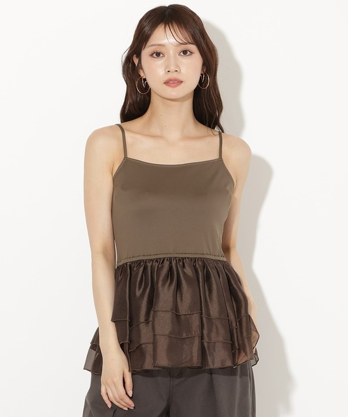 AND COUTURE（アンドクチュール）の「ペプラムキャミセットレースブラウス（シャツ/ブラウス・レディース・オフホワイト/ブラウン/ブラック・FREE）」の21枚目の写真
