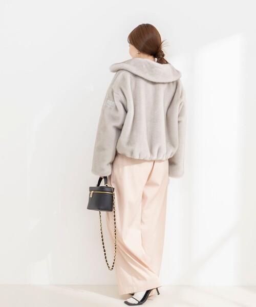 NOLLEY’S Sophi(ノーリーズソフィ)の「【TATRAS/タトラス】GOMA(ブルゾン・レディース・グレイッシュベージュ/チャコールグレー・2)」の5枚目の写真