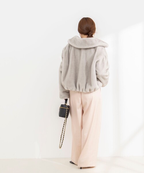 NOLLEY’S Sophi(ノーリーズソフィ)の「【TATRAS/タトラス】GOMA(ブルゾン・レディース・グレイッシュベージュ/チャコールグレー・2)」の6枚目の写真