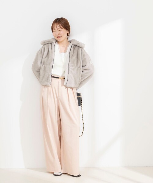 NOLLEY’S Sophi(ノーリーズソフィ)の「【TATRAS/タトラス】GOMA(ブルゾン・レディース・グレイッシュベージュ/チャコールグレー・2)」の8枚目の写真