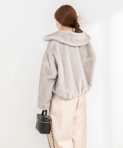 NOLLEY’S Sophi(ノーリーズソフィ)の「【TATRAS/タトラス】GOMA(ブルゾン・レディース・グレイッシュベージュ/チャコールグレー・2)」の10枚目の写真