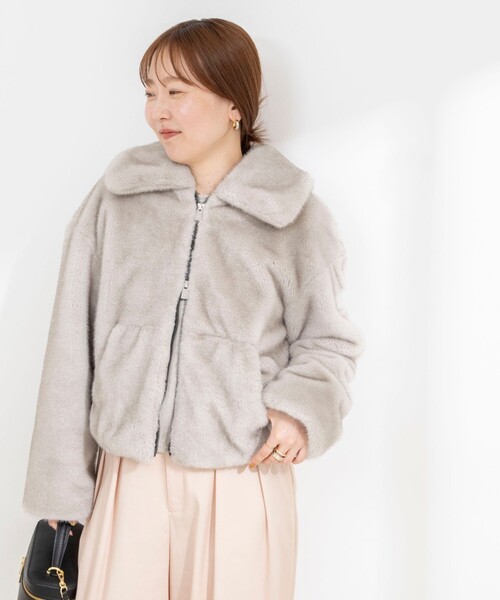 NOLLEY’S Sophi(ノーリーズソフィ)の「【TATRAS/タトラス】GOMA(ブルゾン・レディース・グレイッシュベージュ/チャコールグレー・2)」の13枚目の写真
