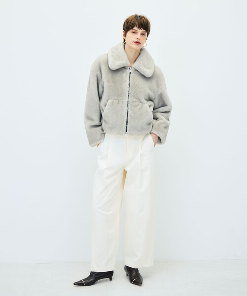 NOLLEY’S Sophi(ノーリーズソフィ)の「【TATRAS/タトラス】GOMA(ブルゾン・レディース・グレイッシュベージュ/チャコールグレー・2)」の14枚目の写真