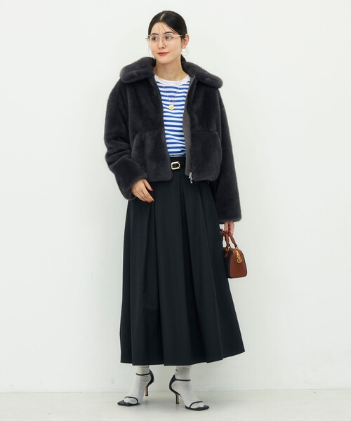 NOLLEY’S Sophi(ノーリーズソフィ)の「【TATRAS/タトラス】GOMA(ブルゾン・レディース・グレイッシュベージュ/チャコールグレー・2)」の18枚目の写真
