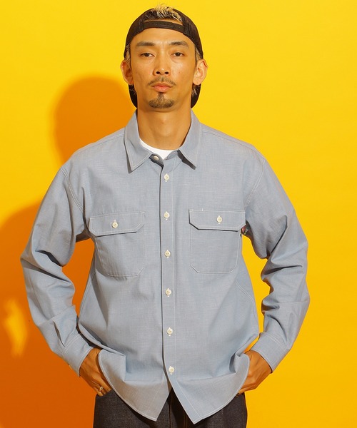 ROTAR(ローター)の「Slab Dungaree Work Shirt(シャツ/ブラウス・メンズ・オフホワイト/サックスブルー/ネイビー・X-LARGE/LARGE/MEDIUM)」の3枚目の写真