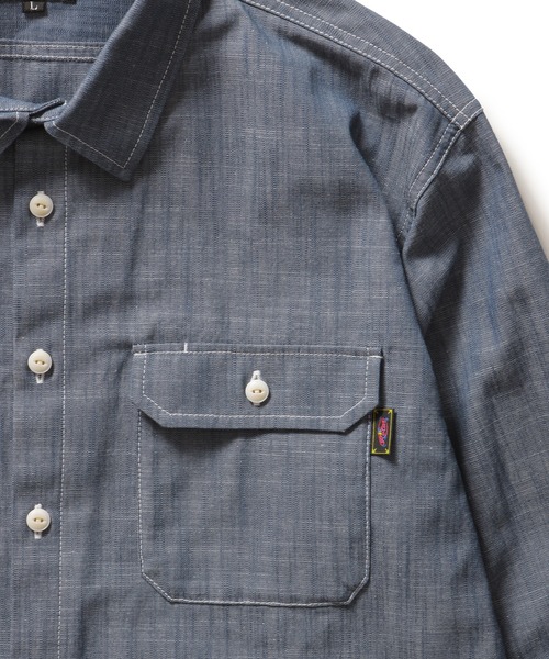 ROTAR(ローター)の「Slab Dungaree Work Shirt(シャツ/ブラウス・メンズ・オフホワイト/サックスブルー/ネイビー・X-LARGE/LARGE/MEDIUM)」の8枚目の写真