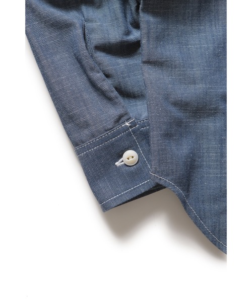 ROTAR(ローター)の「Slab Dungaree Work Shirt(シャツ/ブラウス・メンズ・オフホワイト/サックスブルー/ネイビー・X-LARGE/LARGE/MEDIUM)」の11枚目の写真