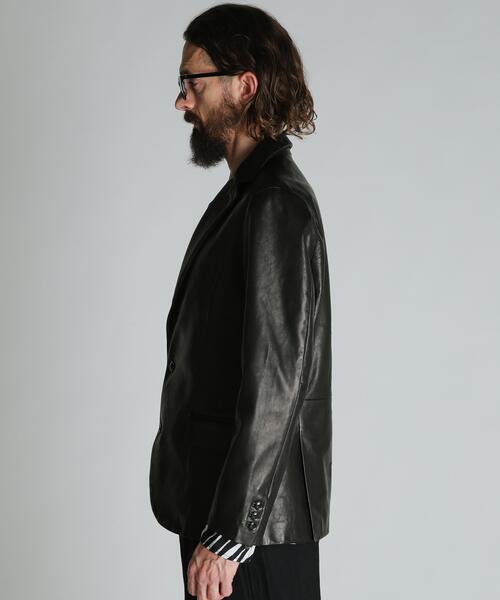 schott（ショット）の「Schott/ショット/LEATHER TAILORED JACKET/レザー テーラード ジャケット（ライダースジャケット・メンズ・ブラック・M/L/XL）」の4枚目の写真