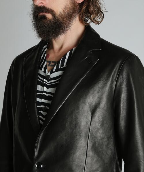 schott（ショット）の「Schott/ショット/LEATHER TAILORED JACKET/レザー テーラード ジャケット（ライダースジャケット・メンズ・ブラック・M/L/XL）」の6枚目の写真