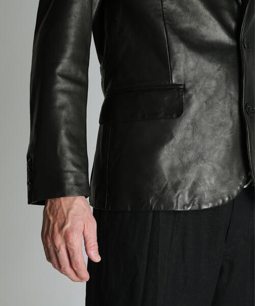 schott（ショット）の「Schott/ショット/LEATHER TAILORED JACKET/レザー テーラード ジャケット（ライダースジャケット・メンズ・ブラック・M/L/XL）」の8枚目の写真