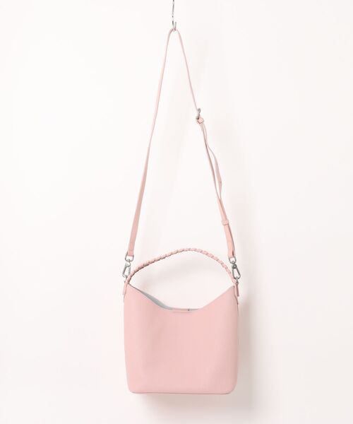 NiiNa(ニーナ)の「【 NiiNa / ニーナ 】高品質牛革2WAYブレイドハンドルバケットバッグ(かごバッグ・レディース・ブラック/ピンク/ホワイト/グレイッシュベージュ・FREE)」の21枚目の写真