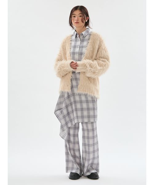 emmi(エミ)の「チェックラップスカート×セミフレアパンツ【セットアップ対応】(その他パンツ・レディース・ブラック/ライトグレー・0/1)」の22枚目の写真