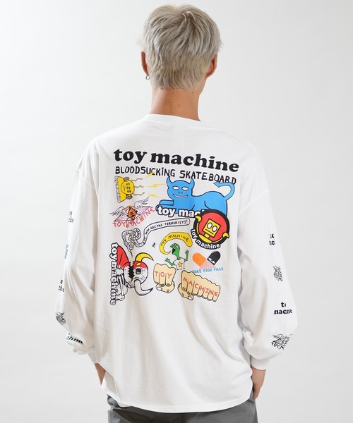 TOY MACHINE(トイ マシーン)の「TOY MACHINE/トイマシーン バックプリント ロンT MTMFGLT2(Tシャツ/カットソー・メンズ・ホワイト/イエロー/ブラック・M/XL/L)」の5枚目の写真
