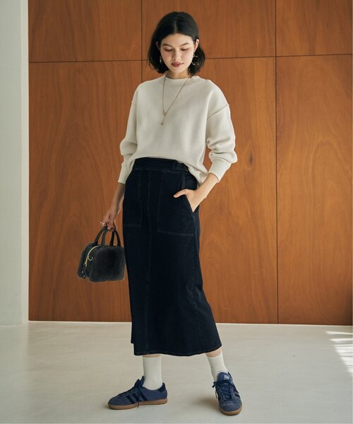 ikka(イッカ)の「GOKU楽 Iラインタイトスカート(スカート・レディース・ベージュ/ダークオリーブ/ブラック/ネイビー・M/L/S)」の15枚目の写真