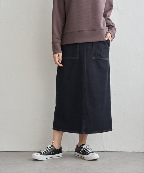 ikka(イッカ)の「GOKU楽 Iラインタイトスカート(スカート・レディース・ベージュ/ダークオリーブ/ブラック/ネイビー・M/L/S)」の14枚目の写真