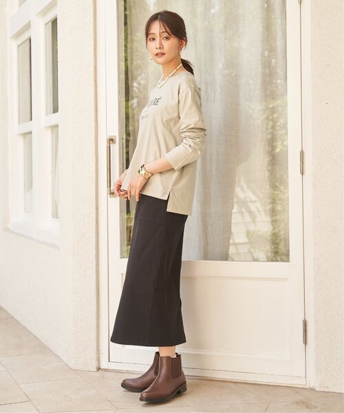 ikka(イッカ)の「GOKU楽 Iラインタイトスカート(スカート・レディース・ベージュ/ダークオリーブ/ブラック/ネイビー・M/L/S)」の10枚目の写真