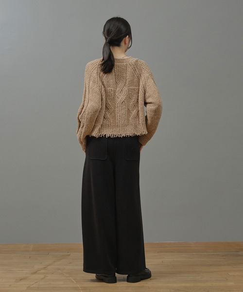 Nunc.(ヌンク)の「裏毛ロゴ刺繍ボンディングパンツ(スウェットパンツ・レディース・杢グレー/ブラック/オフホワイト・FREE)」の19枚目の写真