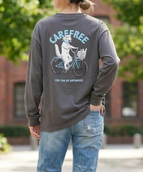 CORISCO（コリスコ）の「サイクルアニマル柄ロンTEE(M1)（Tシャツ/カットソー・メンズ・ホワイト系1/キナリ/グレー系1/ブラック系2/ブラック系1/オートミール/ホワイト系2/グレー系2・X-LARGE/LARGE/MEDIUM）」の7枚目の写真