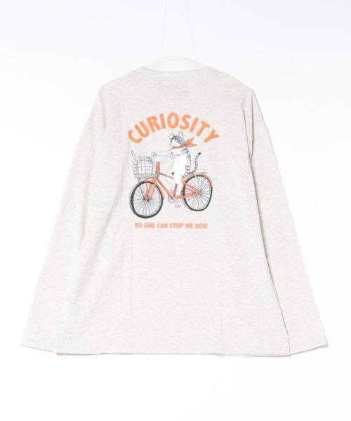CORISCO（コリスコ）の「サイクルアニマル柄ロンTEE(M1)（Tシャツ/カットソー・メンズ・ホワイト系1/キナリ/グレー系1/ブラック系2/ブラック系1/オートミール/ホワイト系2/グレー系2・X-LARGE/LARGE/MEDIUM）」の10枚目の写真