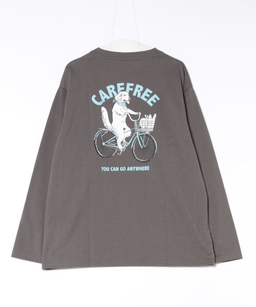 CORISCO（コリスコ）の「サイクルアニマル柄ロンTEE(M1)（Tシャツ/カットソー・メンズ・ホワイト系1/キナリ/グレー系1/ブラック系2/ブラック系1/オートミール/ホワイト系2/グレー系2・X-LARGE/LARGE/MEDIUM）」の12枚目の写真