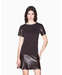 【A|X アルマーニ エクスチェンジ】ゴールドロゴ ワンポイント半袖クルーネックTシャツ/REGULAR