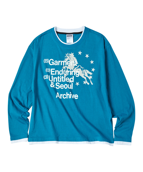 UNTITLED SEOUL(アンタイトル ソウル)の「アーカイブユニコーンレイヤードロングスリーブプルブルー(Tシャツ/カットソー・レディース・その他・LARGE/MEDIUM/SMALL)」の4枚目の写真