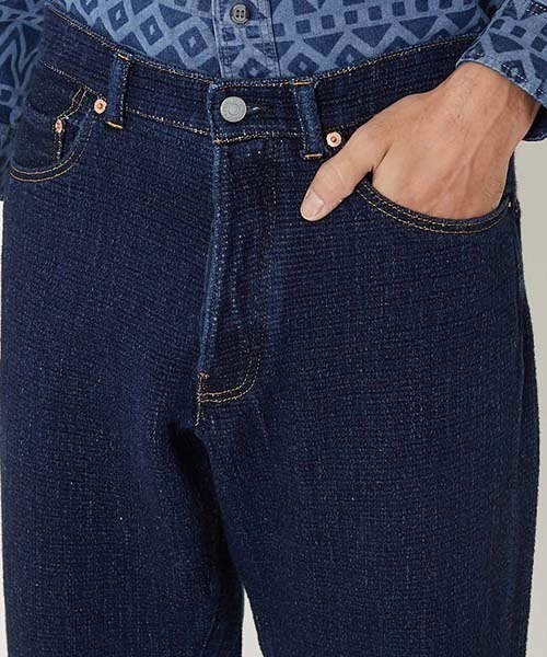 BLUE BLUE(ブルーブルー)の「フロージャカードデニム ジーンズ(デニムパンツ・メンズ・インディゴブルー・S/M/L/XL)」の5枚目の写真