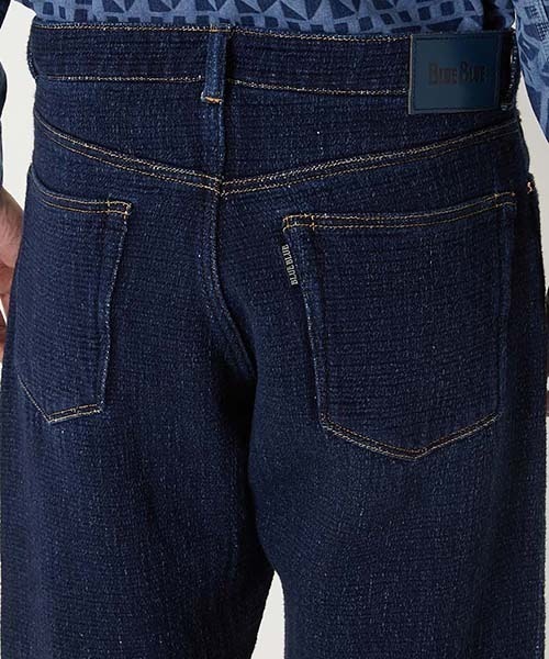 BLUE BLUE(ブルーブルー)の「フロージャカードデニム ジーンズ(デニムパンツ・メンズ・インディゴブルー・S/M/L/XL)」の6枚目の写真