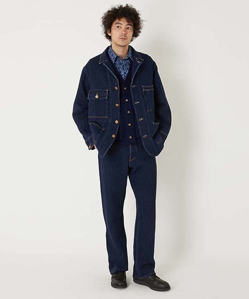 BLUE BLUE(ブルーブルー)の「フロージャカードデニム ジーンズ(デニムパンツ・メンズ・インディゴブルー・S/M/L/XL)」の8枚目の写真