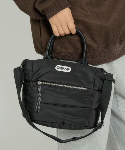 OUTDOOR PRODUCTS(アウトドアプロダクツ)の「【OUTDOOR PRODUCTS / アウトドアプロダクツ】2WAYBonding Tote Bag/ぷっくり(トートバッグ・レディース・カーキ/ブラウン/ブラック・フリー)」の2枚目の写真