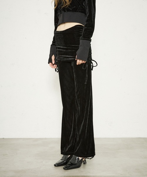 FTW(エフティダブリュー)の「VELOUR SKIRT PANTS(その他パンツ・レディース・ブラック/ライトグリーン/パープル・SMALL/MEDIUM)」の9枚目の写真