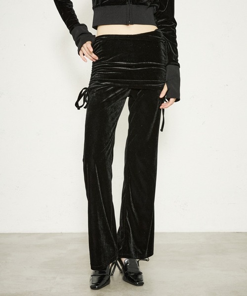 FTW(エフティダブリュー)の「VELOUR SKIRT PANTS(その他パンツ・レディース・ブラック/ライトグリーン/パープル・SMALL/MEDIUM)」の12枚目の写真