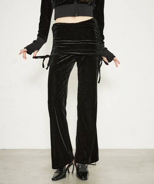 FTW(エフティダブリュー)の「VELOUR SKIRT PANTS(その他パンツ・レディース・ブラック/ライトグリーン/パープル・SMALL/MEDIUM)」の15枚目の写真