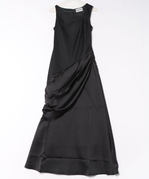 OJYON（オジョン）の「【OJYON】_lan drape dress BEIGE（ワンピース・レディース・ブラック/ベージュ・ONE SIZE）」の2枚目の写真