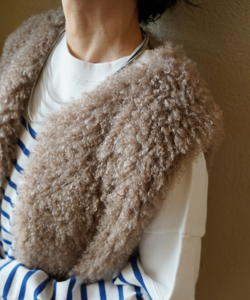 JOURNAL STANDARD LUXE（ジャーナルスタンダード　ラックス）の「カーリーショートベスト（その他アウター・レディース・ブラウン/ブラウン系その他・FREE）」の12枚目の写真