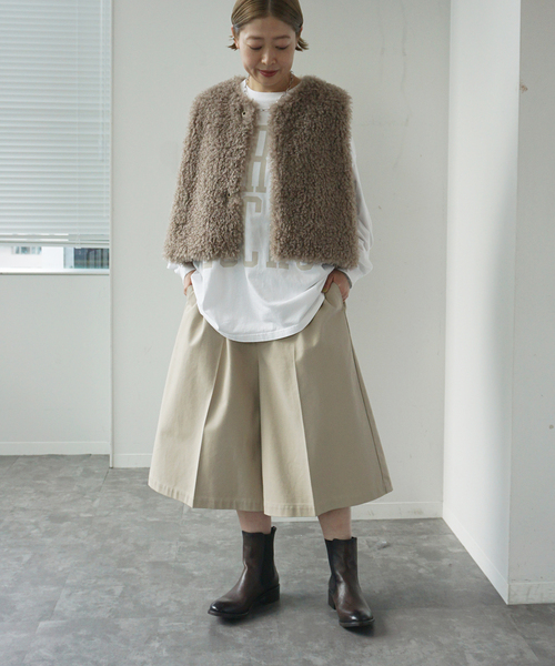 JOURNAL STANDARD LUXE（ジャーナルスタンダード　ラックス）の「カーリーショートベスト（その他アウター・レディース・ブラウン/ブラウン系その他・FREE）」の15枚目の写真
