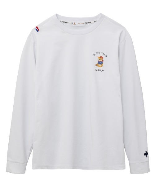 le coq sportif（ルコックスポルティフ）の「【別注】ルコックスポルティフ le coq sportif PJコラボサンスクリーン長袖Tシャツ 限定コラボ（Tシャツ/カットソー・レディース・ホワイト/ネイビー/サックスブルー・M/L）」の2枚目の写真
