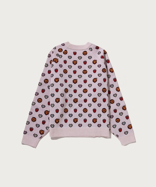 A BATHING APE（アベイシングエイプ）の「MILOGRAM SWEETS PATTERN OVERSIZED SWEATER（ニット/セーター・レディース・ブラウン/ホワイト・SMALL/X-SMALL）」の3枚目の写真