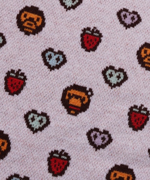A BATHING APE（アベイシングエイプ）の「MILOGRAM SWEETS PATTERN OVERSIZED SWEATER（ニット/セーター・レディース・ブラウン/ホワイト・SMALL/X-SMALL）」の5枚目の写真