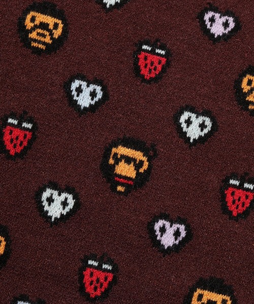 A BATHING APE（アベイシングエイプ）の「MILOGRAM SWEETS PATTERN OVERSIZED SWEATER（ニット/セーター・レディース・ブラウン/ホワイト・SMALL/X-SMALL）」の6枚目の写真