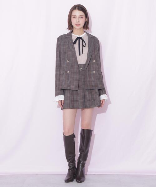 JILL by JILL STUART(ジルバイジルスチュアート)の「<セットアップ対応>ウーリッシュフラノテーラードジャケット(テーラードジャケット・レディース・ブラウン系その他/グレー系その他・SMALL/MEDIUM)」の12枚目の写真