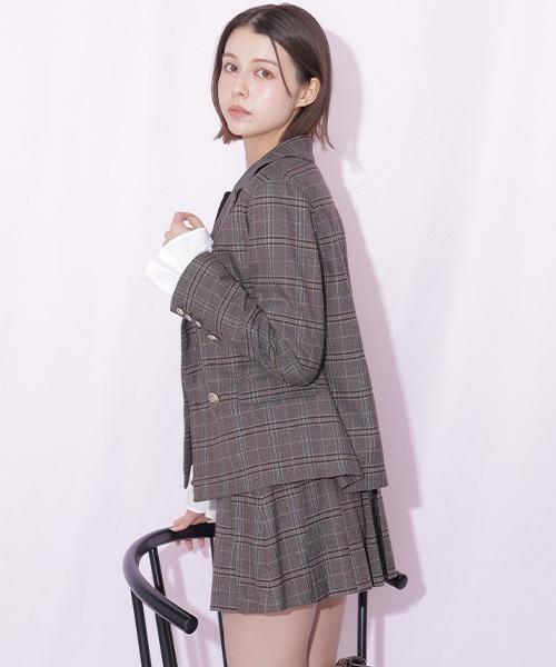 JILL by JILL STUART(ジルバイジルスチュアート)の「<セットアップ対応>ウーリッシュフラノテーラードジャケット(テーラードジャケット・レディース・ブラウン系その他/グレー系その他・SMALL/MEDIUM)」の8枚目の写真