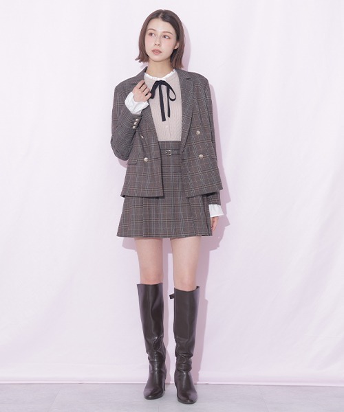 JILL by JILL STUART(ジルバイジルスチュアート)の「<セットアップ対応>ウーリッシュフラノテーラードジャケット(テーラードジャケット・レディース・ブラウン系その他/グレー系その他・SMALL/MEDIUM)」の9枚目の写真