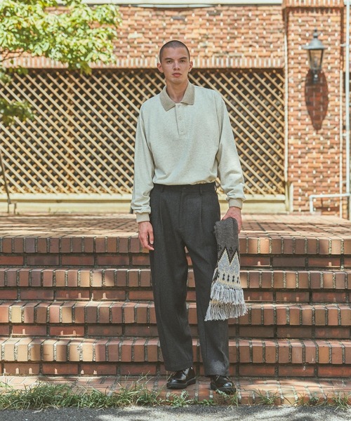 niko and...(ニコアンド)の「【ANDSEWN (アンドソーン)】ワイドヘリンボーンパンツ(その他パンツ・メンズ・ブラウン/チャコール・MEDIUM/LARGE)」の2枚目の写真