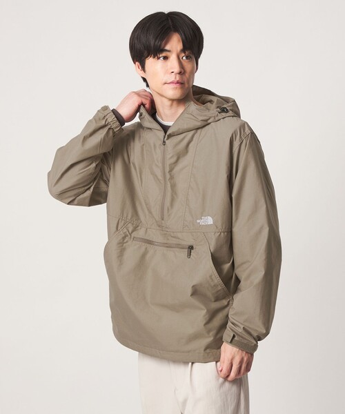 THE NORTH FACE(ザノースフェイス)の「【WEB限定】<THE NORTH FACE>コンパクトアノラック シェルジャケット(ナイロンジャケット・メンズ・ベージュ/ブラック・S/XL/M/L)」の2枚目の写真
