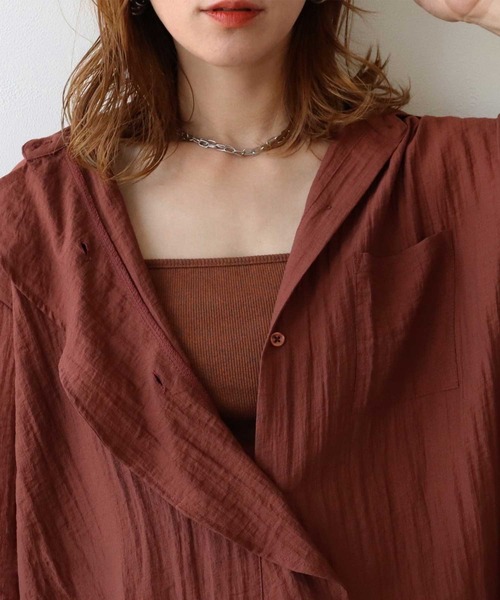 zena(ジェナ)の「オータムメランジカップ付きキャミ(キャミソール・レディース・チャコールグレー/ブラウン/オレンジ・FREE)」の3枚目の写真